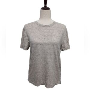 Banana Republic 100% Linen Short Sleeve T-Shirt Top Cream Women's Medium